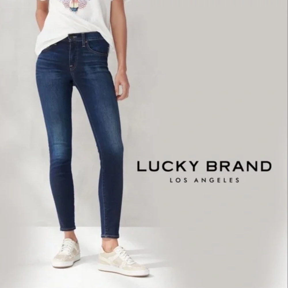 LUCKY BRAND "Ava" Mid Rise Crop Stretch Denim Jeans​​​